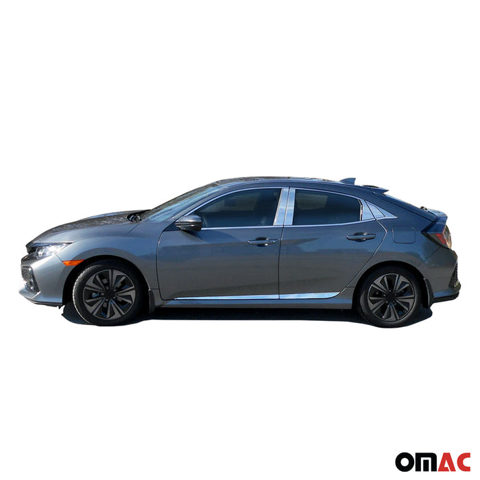 OMAC Stainless Steel Rear Bumper Accent 1Pc Fits 2016-2020 Honda Civic