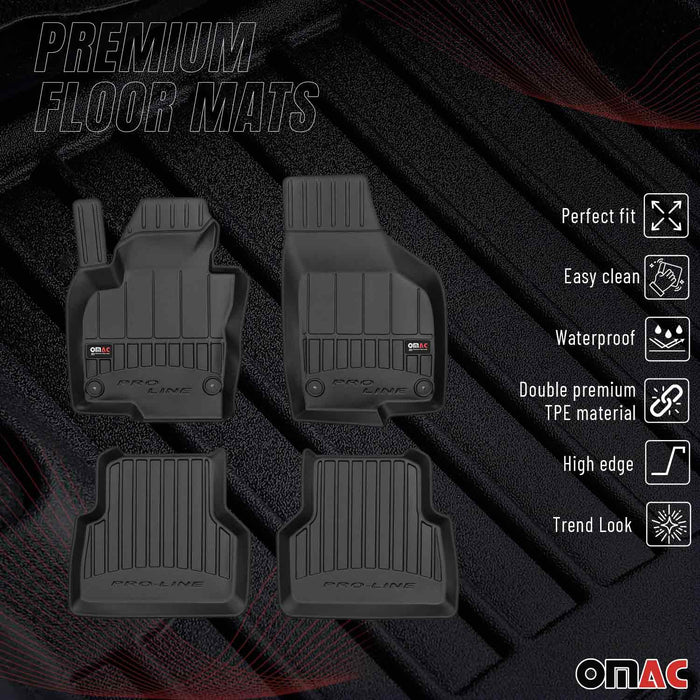OMAC Premium Floor Mats for VW Tiguan Limited 2017-2018 Waterproof Heavy Duty