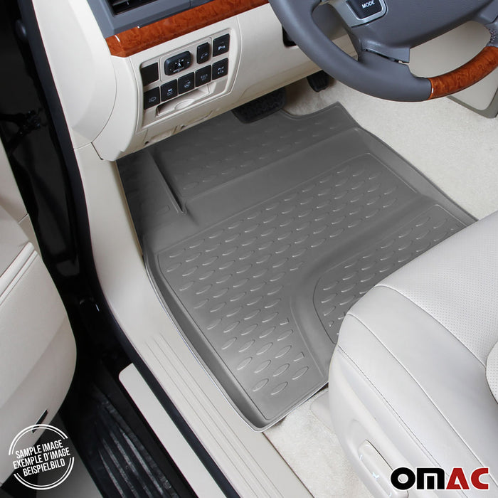 OMAC Floor Mats Liner for Toyota Tundra Double Cab 2007-2013 Gray 4 Pcs