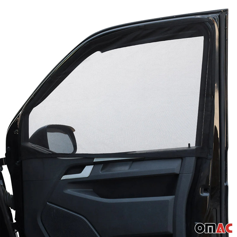 2015-2022 RAM ProMaster City Window Curtain Mosquito Net Magnetic Black 2Pcs