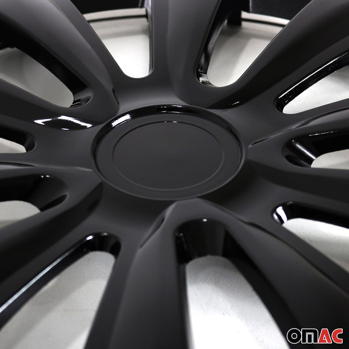 16 Inch Wheel Covers Hub Cap for BMW ABS Black 4Pcs