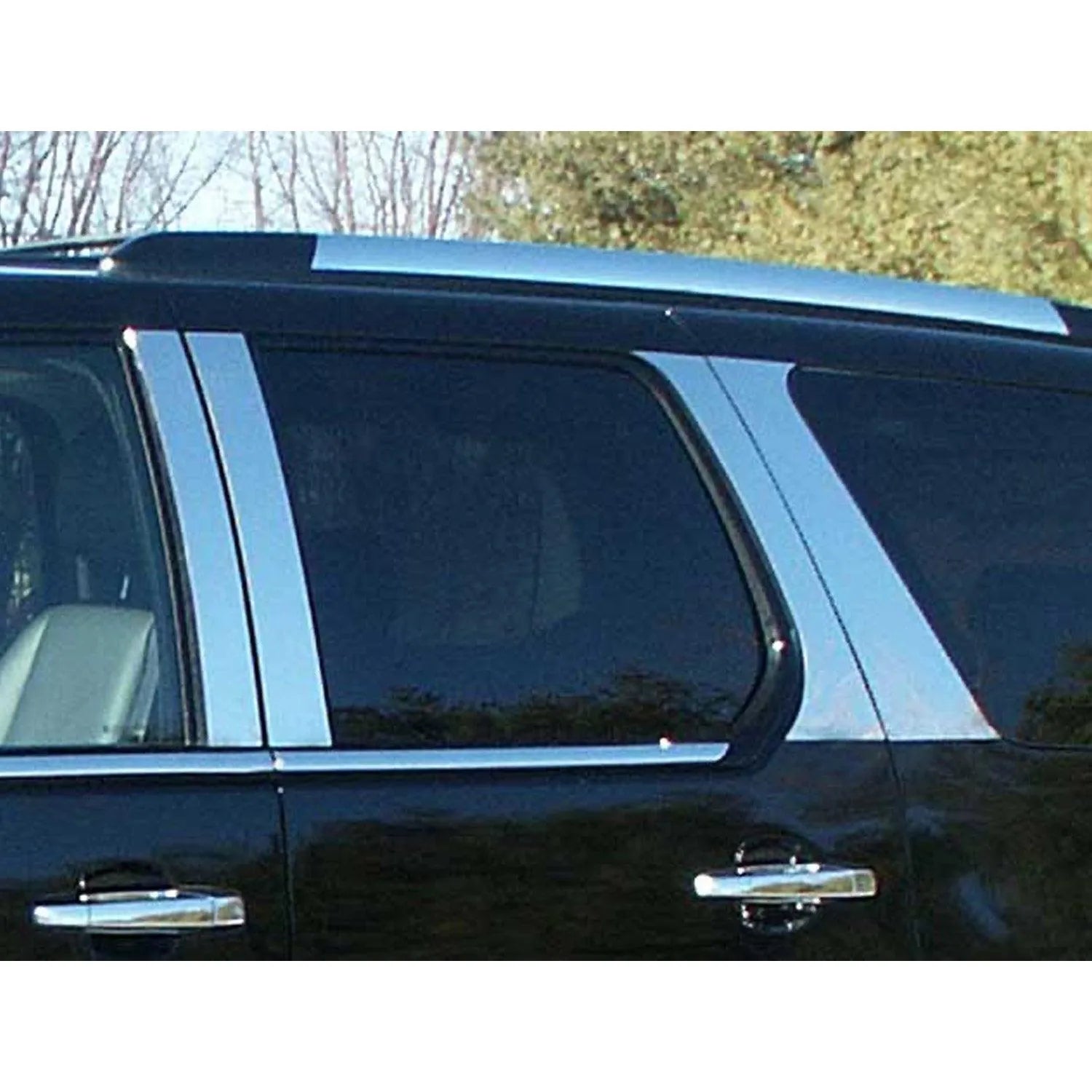 2007-2014 Cadillac Escalade Stainless Steel Pillar Trim 8 Pcs