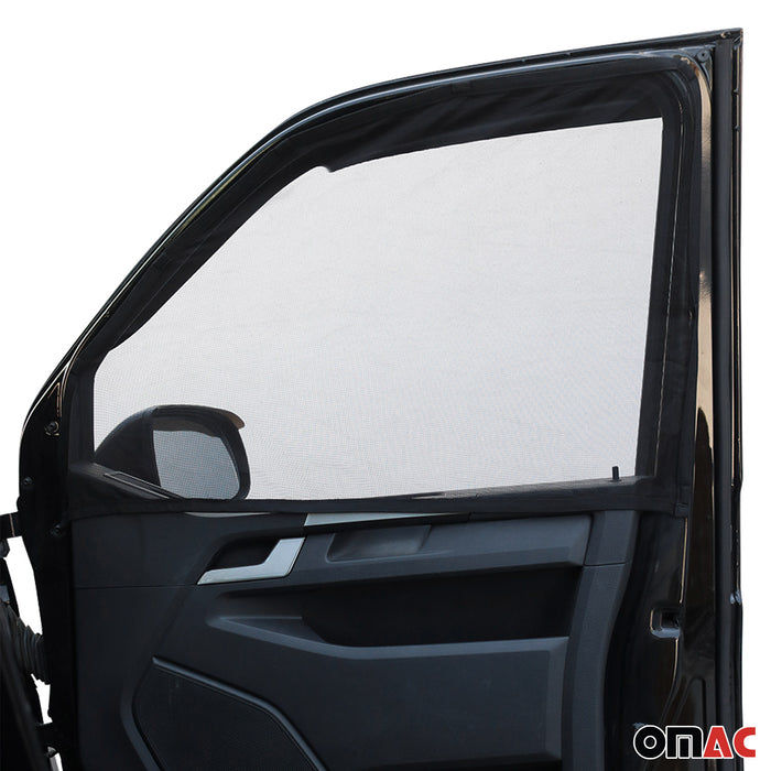 Window Curtain Mosquito Net Magnetic for Ford Transit 2015-2024 Black 2 Pcs