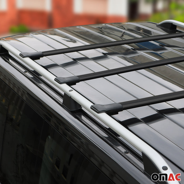 Roof Rack Cross Bars Luggage Carrier for RAM ProMaster 2014-2024 Alu Black 3x