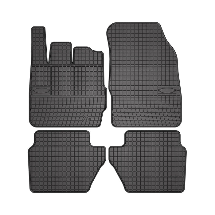 OMAC Floor Mats Liner for Ford Fiesta 2011-2019 Black Rubber All-Weather 4 Pcs