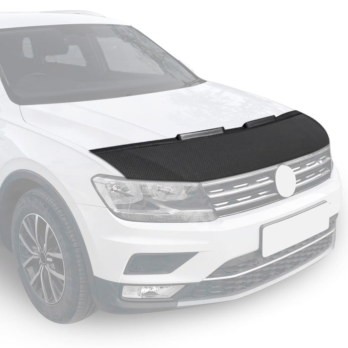 Car Bonnet Mask Hood Bra for Fiat 500X 2016-2023 Carbon Black 1 Pc