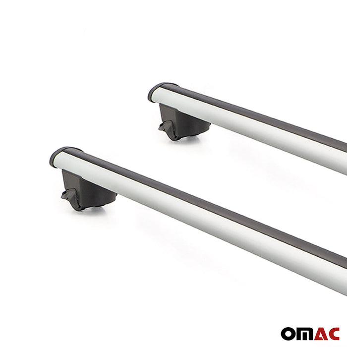 Roof Rack Cross Bars For Fiat Panda Cross 2003-2012 Luggage Carrier Silver 2 Pcs