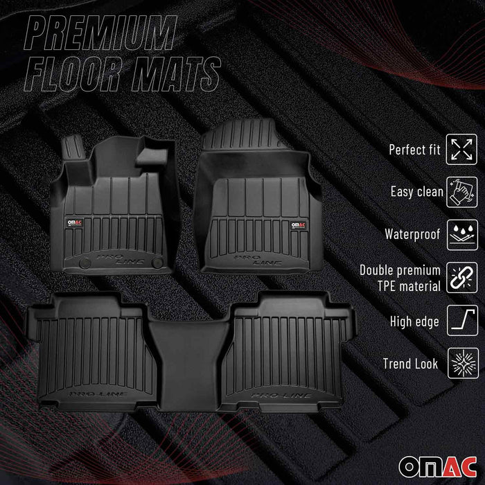OMAC Premium Floor Mats for Toyota Tundra CrewMax 2007-13 Waterproof Heavy Duty