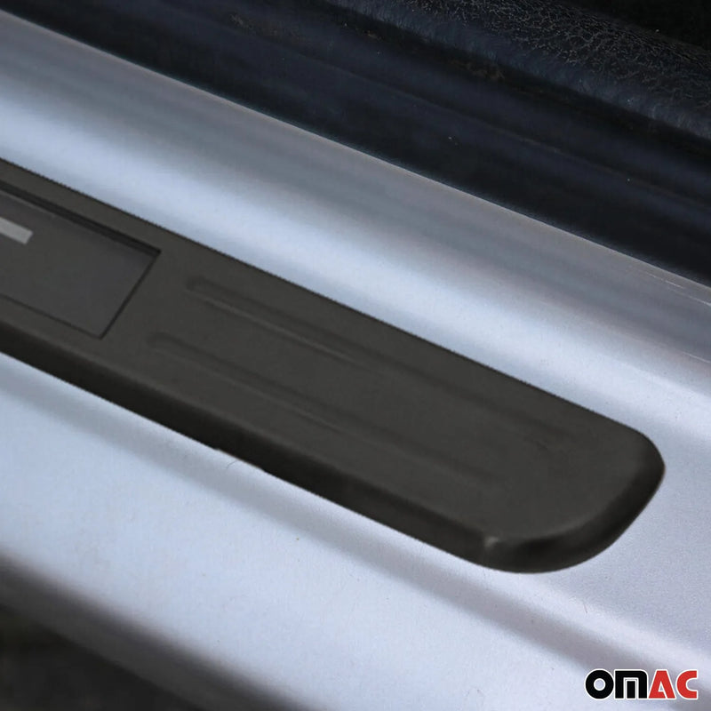 Dodge Door Sill Scuff Plate Illuminated Brushed Steel Brushed Dark 4Pcs