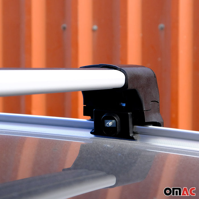 Alu Roof Racks Cross Bars Luggage Carrier for Volvo V90 2018-2021 Gray 2Pcs