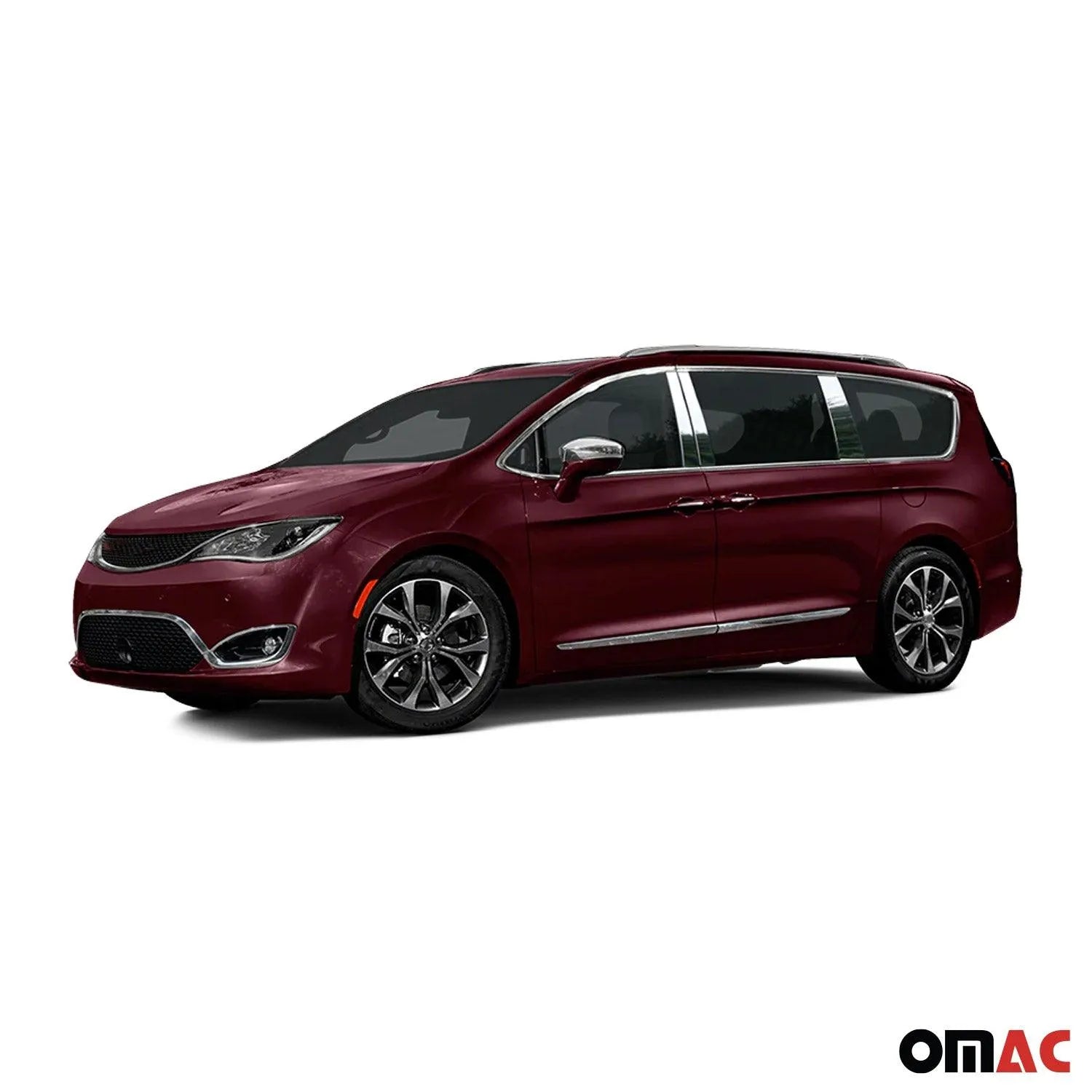 2017-2025 Chrysler Pacifica Stainless Steel Pillar Trim 6 Pcs