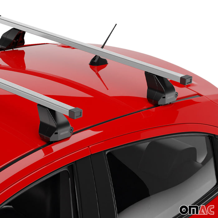 Fix Point Roof Racks Top Cross Bars for BMW 1 Series F20 2012-2015 Steel Gray 2x