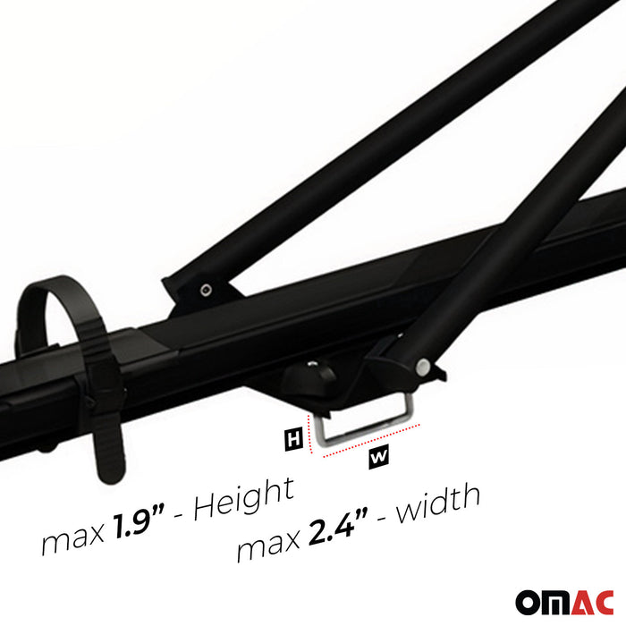 Bike Rack Carrier Roof Racks Set for Mazda CX-5 2017-2021 Black 3x