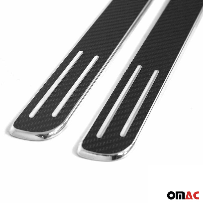 Door Sill Scuff Plate Scratch Protector for Smart ForTwo Steel Carbon Foiled 2x