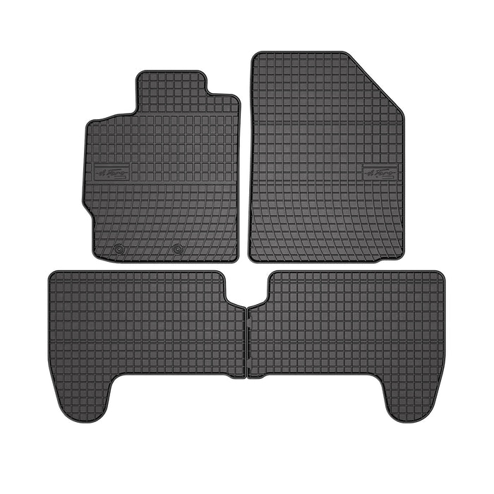 OMAC Floor Mats Liner for Toyota Yaris 2007-2012 Black Rubber All-Weather 4 Pcs