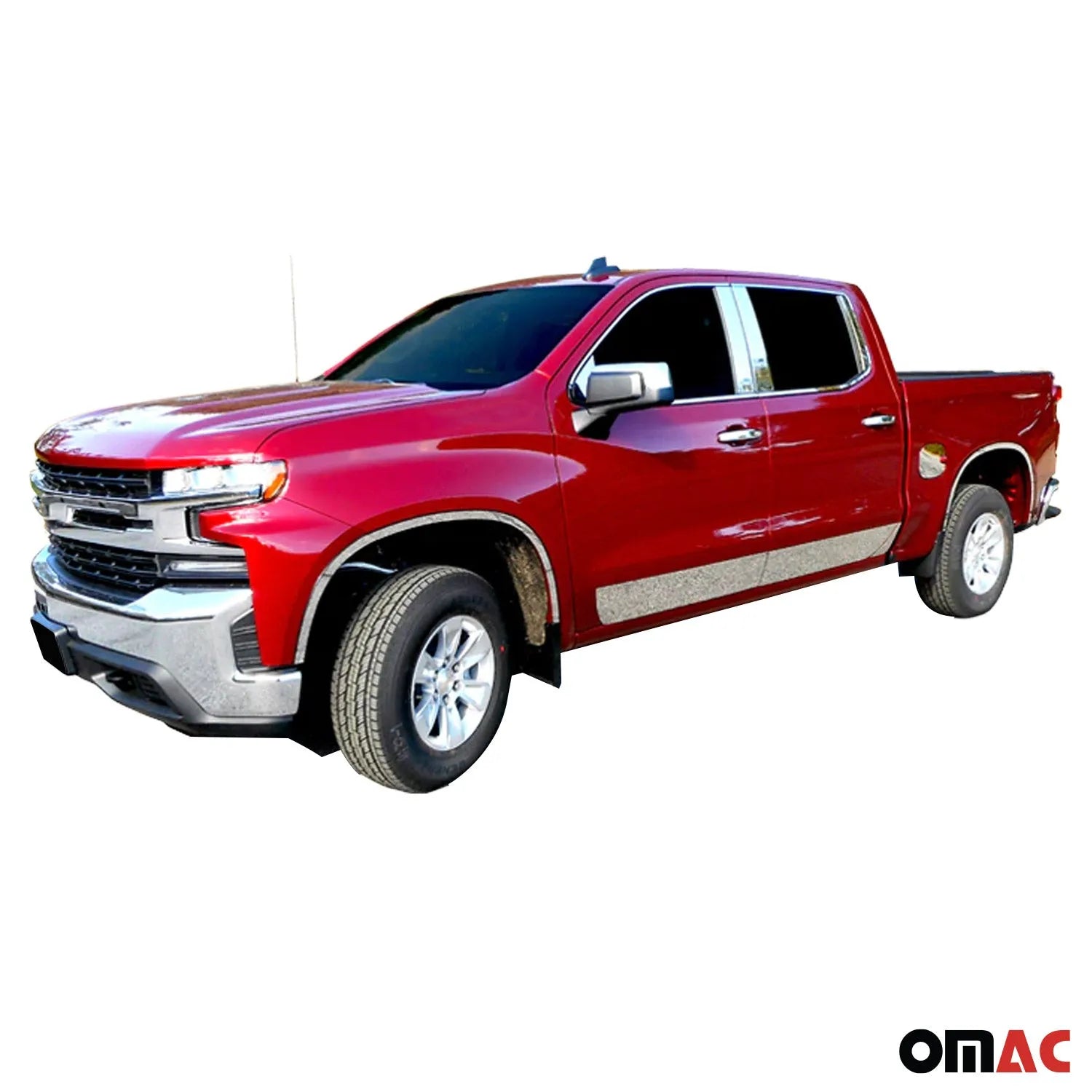 2019-2025 Chevrolet Silverado Stainless Steel Window Trim 22 Pcs