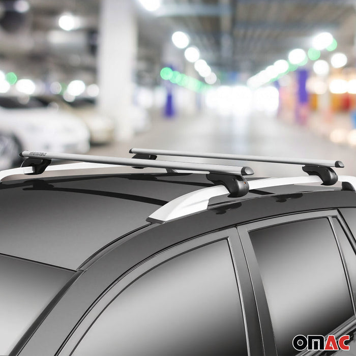 Cross Bars Roof Racks for Toyota RAV4 2019-2024 Gray Aluminium Luggage Carrier