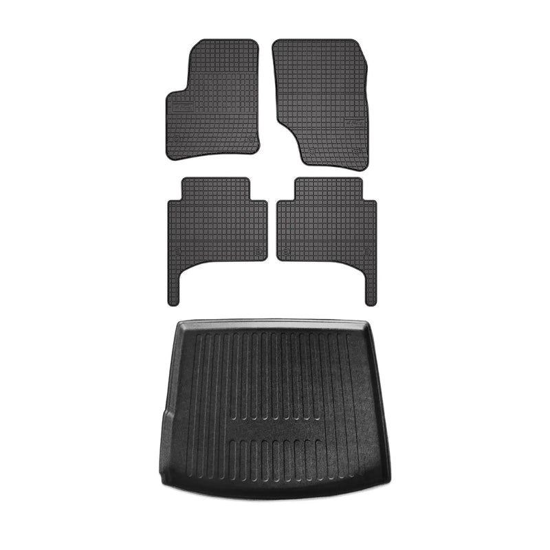 2004-2010 VW Touareg Floor Mats & Cargo Liner Full Set All Weather Black