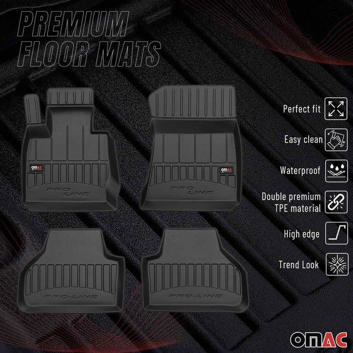 OMAC Premium Floor Mats for BMW X4 F26 2015-2018 All-Weather Heavy Duty