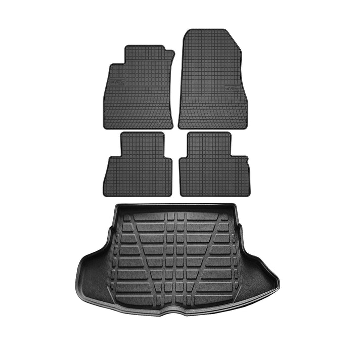 Floor Mats Cargo Liner Set for Nissan Juke 2011-2014 3D Rubber Black 5 Pcs