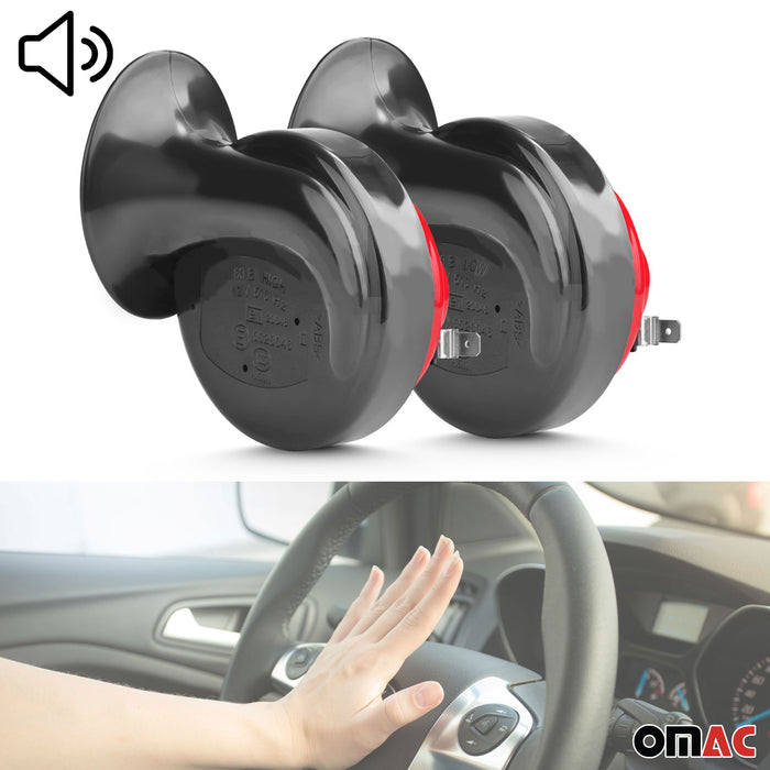 Electric Waterproof Horn for Car Motorcycle Truck Boat Black