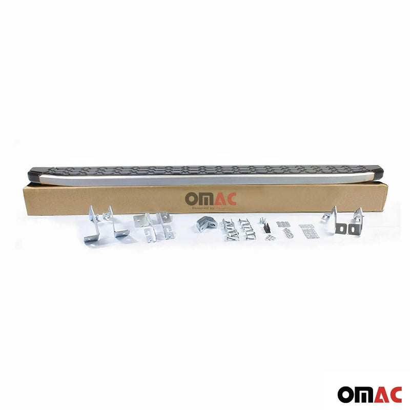 Running Board Side Steps Nerf Bar for Land Rover LR3 2005-2009 Alu Black Gray 2x - OMAC USA