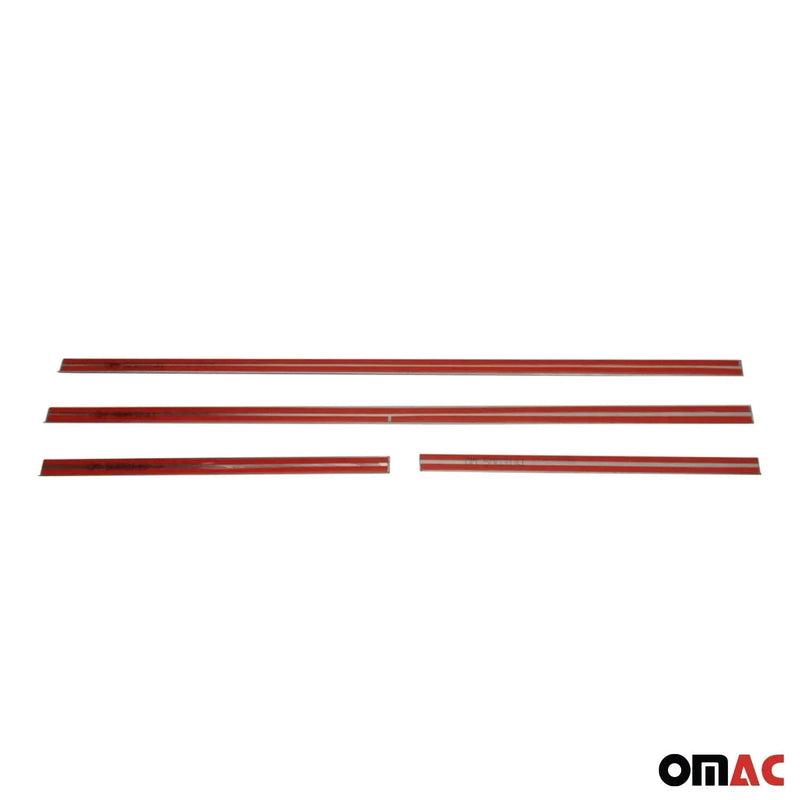 Window Molding Trim Streamer for Nissan Frontier 2005-2021 Steel Silver 4 Pcs - OMAC USA