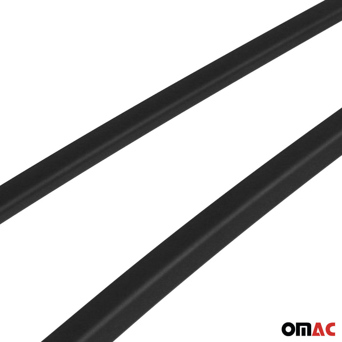 Top Roof Rack Side Rails Bars Black for Nissan Qashqai 2014-2021