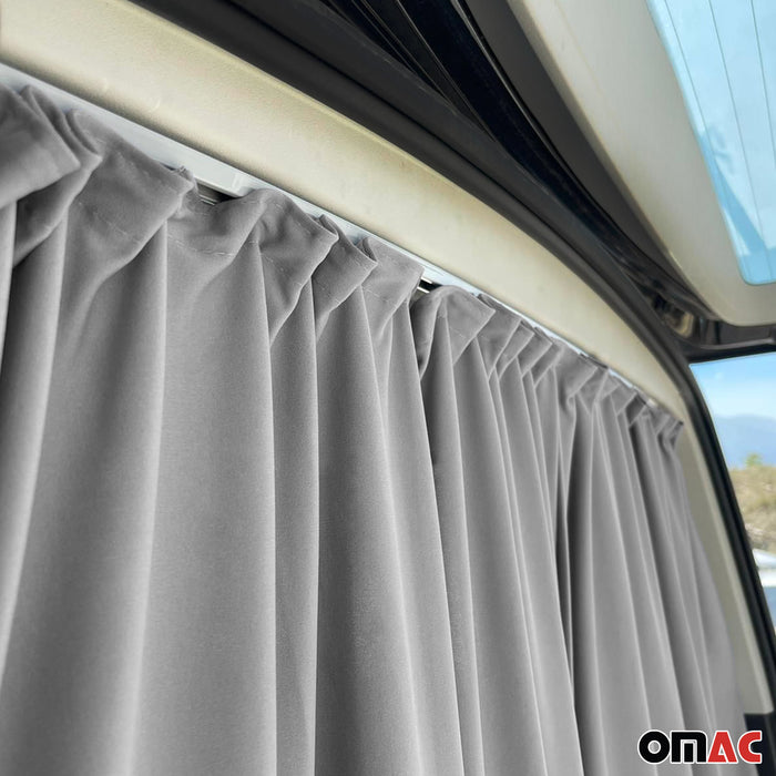 Cabin Divider Curtain Privacy Curtains for Mercedes Sprinter Gray 2 Curtains