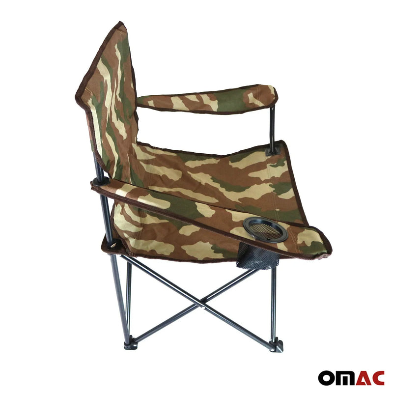 New Folding Camping Chair Beach Seat Fishing BBQ Picnic Outdoor with Cup Holder