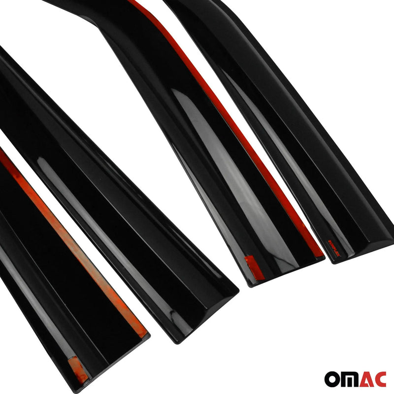 2015-2022 RAM ProMaster City Bug Shield Hood Deflector & Window Visor Kit 4Pcs Smoke