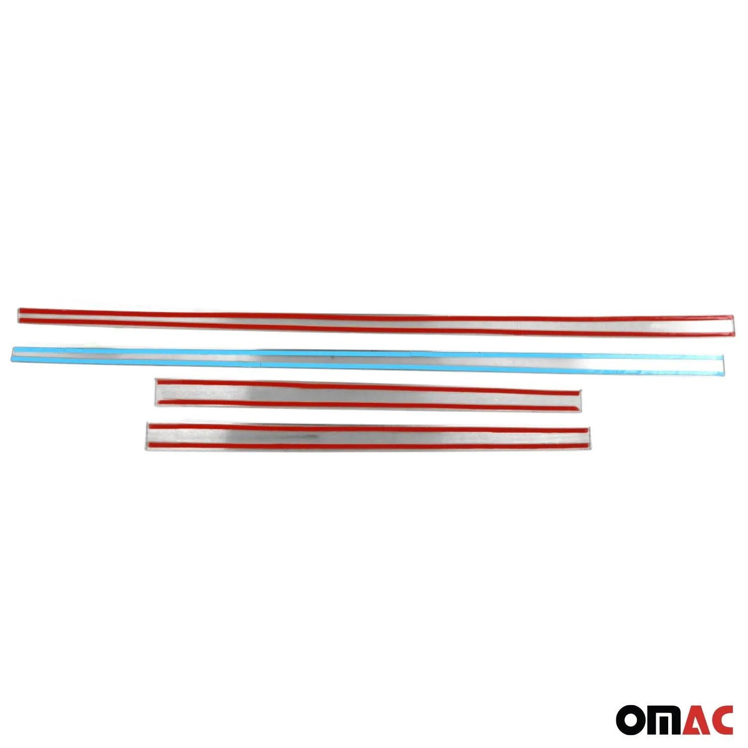 2012-2017 VW Tiguan Side Door Molding Trim Skirt Garnish Stainless Steel Silver 4 Pcs