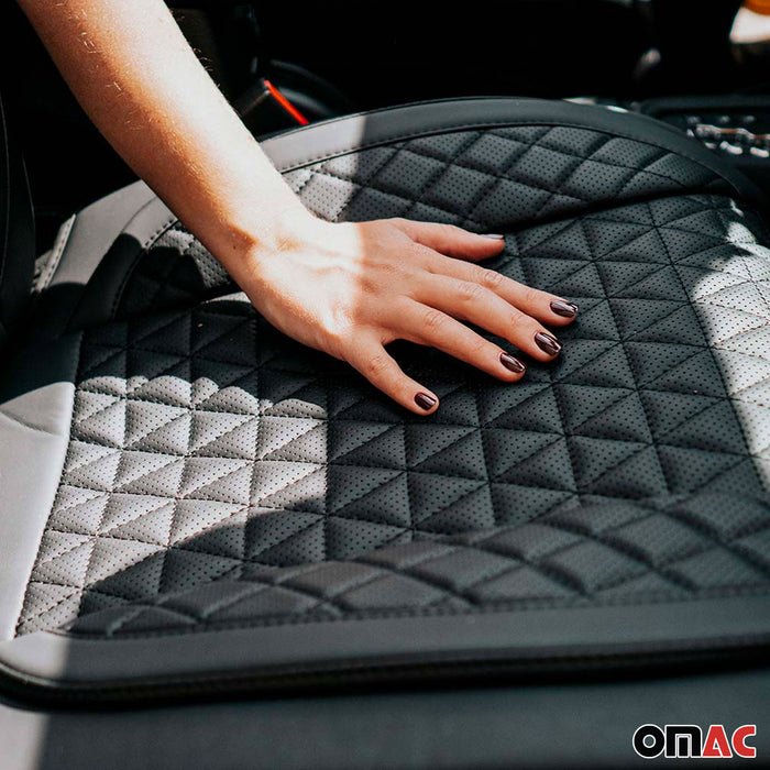 Seat Cover Solutions Leather Front Seat Cover Auto Seat Covers Protector Black