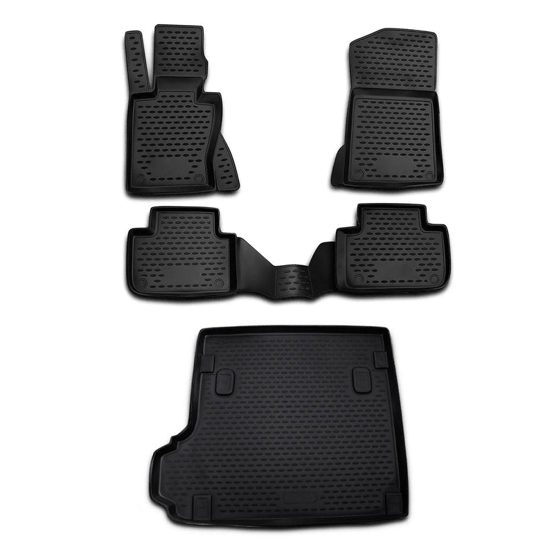 Custom Floor Mats & Cargo Liners for BMW X3 E83 2004-2010 Rubber TPE Black 5Pcs - OMAC USA