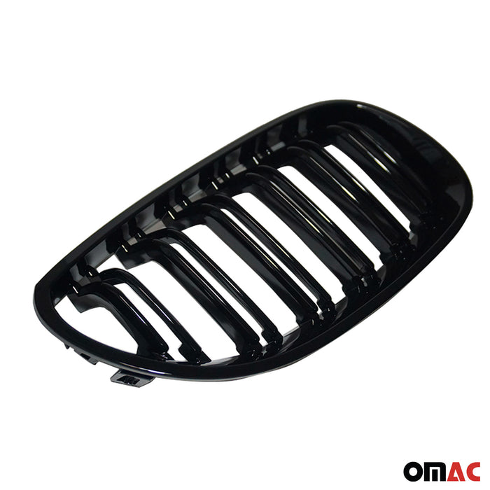For BMW 5 Series E60 E61 2003-2010 Front Kidney Grille M5 Style Gloss Black