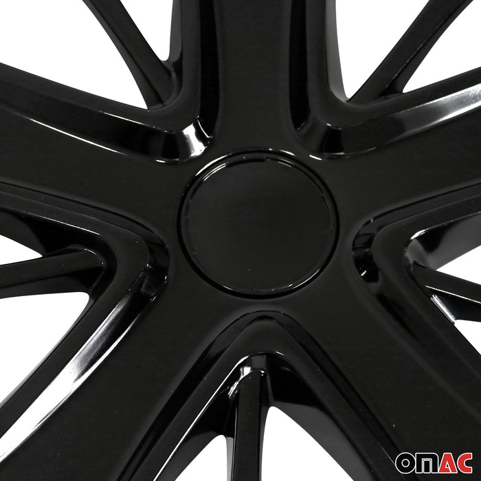 4x 15" Wheel Covers Hubcaps for Porsche Black