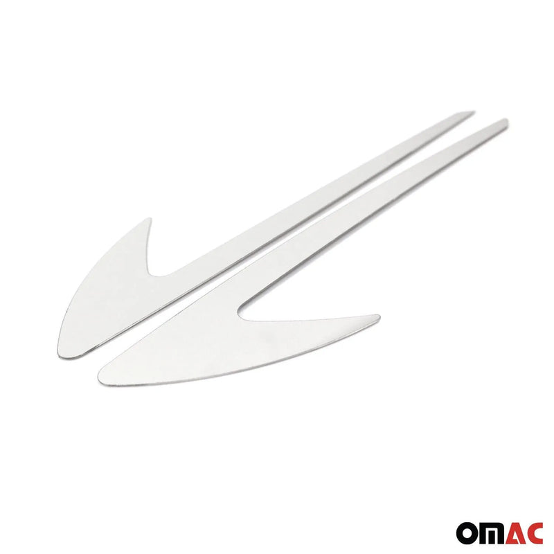 1996-2000 Audi A4 Sedan Side Door Molding Trim Skirt Garnish Stainless Steel Gloss 2Pcs