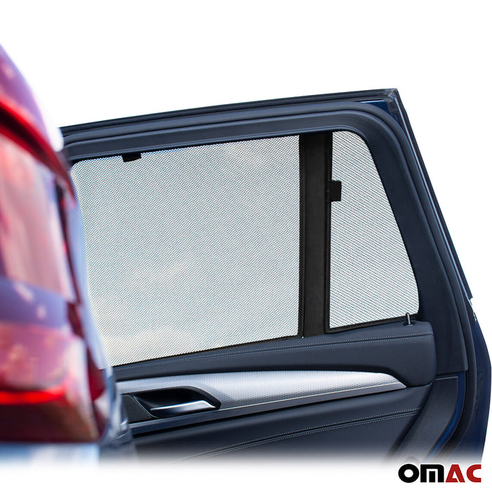 Side Rear Window Curtain Mesh UV Block for Volvo V60 2020-2023 Wagon Black 4Pcs
