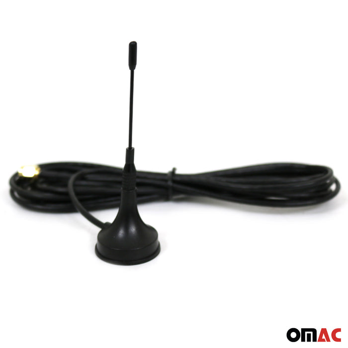 Car Radio Antenna Amplified AM / FM Signal Aerial Universal Roof Magnet Mount