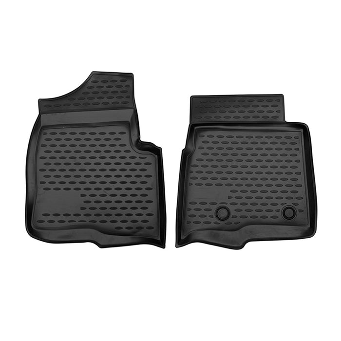 OMAC Floor Mats Liner for Ford F-150 SuperCab 2009-2014 Black TPE All-Weather 2x