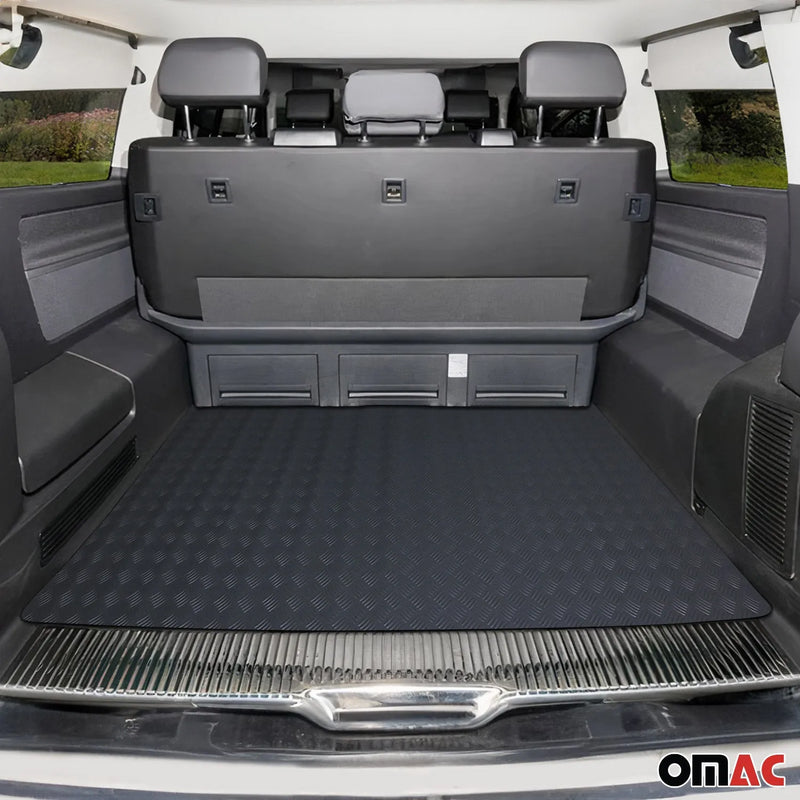 Rubber Truck Pickup Bed Liner Trunk Mat Trimmable Flooring Mat Black & Grey