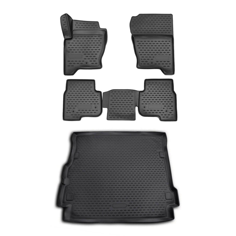 2010-2016 Land Rover LR4 Floor Mats & Cargo Liner Full Set All Weather Black