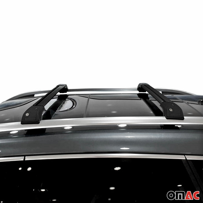 Roof Rack Cross Bars Aluminum for BMW X6 E71 2008-2014 Black 2Pcs