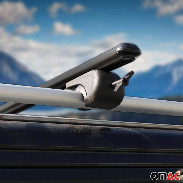 Roof Rack Cross Bars Carrier Rails for VW Golf SportWagen 2015-2019 Black