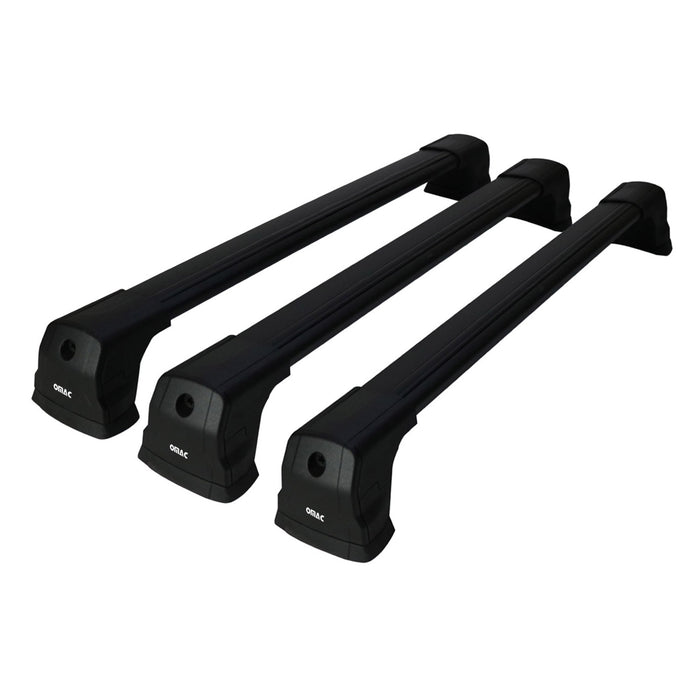 Fix Points Roof Racks Cross Bar Carrier for Nissan NV200 2013-2021 Black 3Pcs