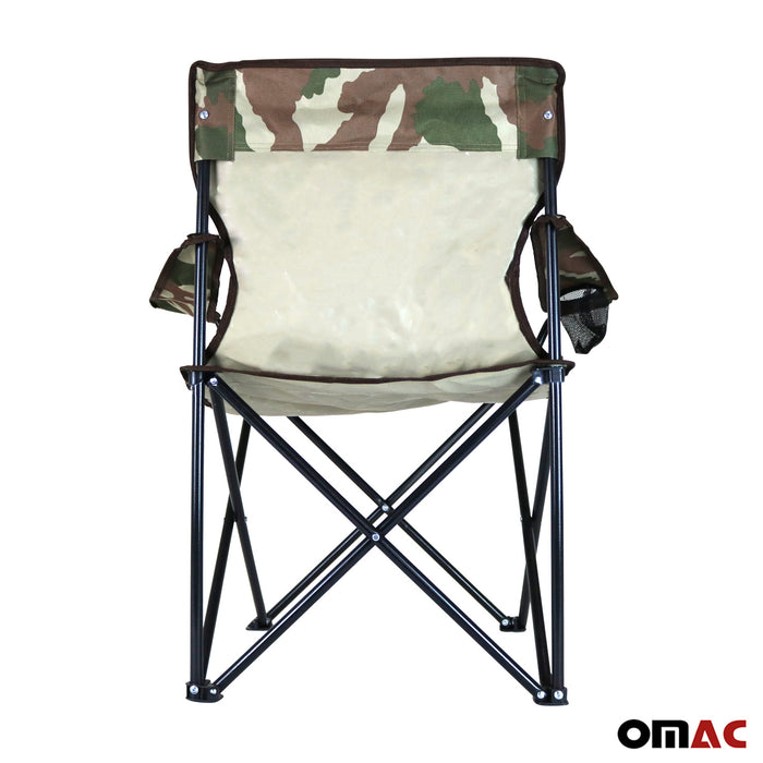 New Folding Camping Chair Beach Seat Fishing BBQ Picnic Outdoor with Cup Holder