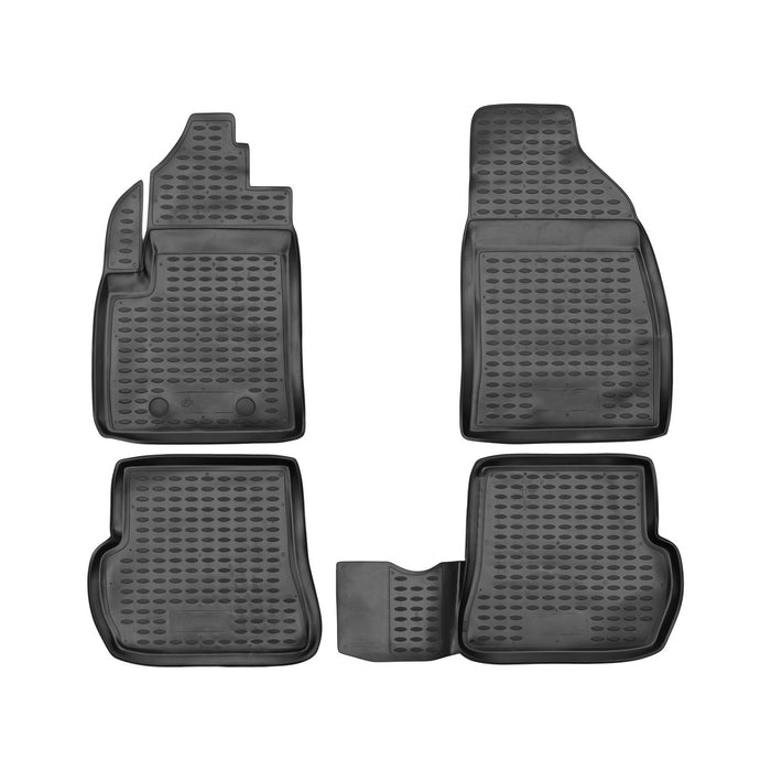 OMAC Floor Mats Liner for Ford Mondeo 2001-2007 Black TPE All-Weather 4 Pcs