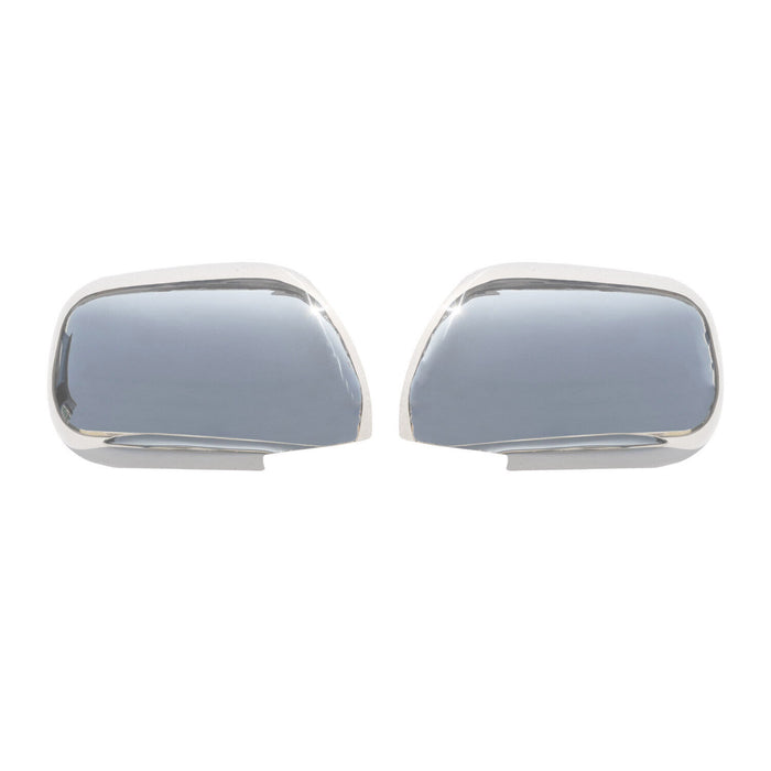 Side Mirror Cover Caps Fits Toyota Land Cruiser Prado 2003-2009 Steel Silver 2x