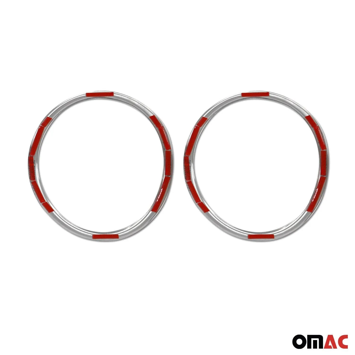 2007-2015 Smart ForTwo Radio Button Switch Seal Washer Trim Stainless Steel 2 Pcs