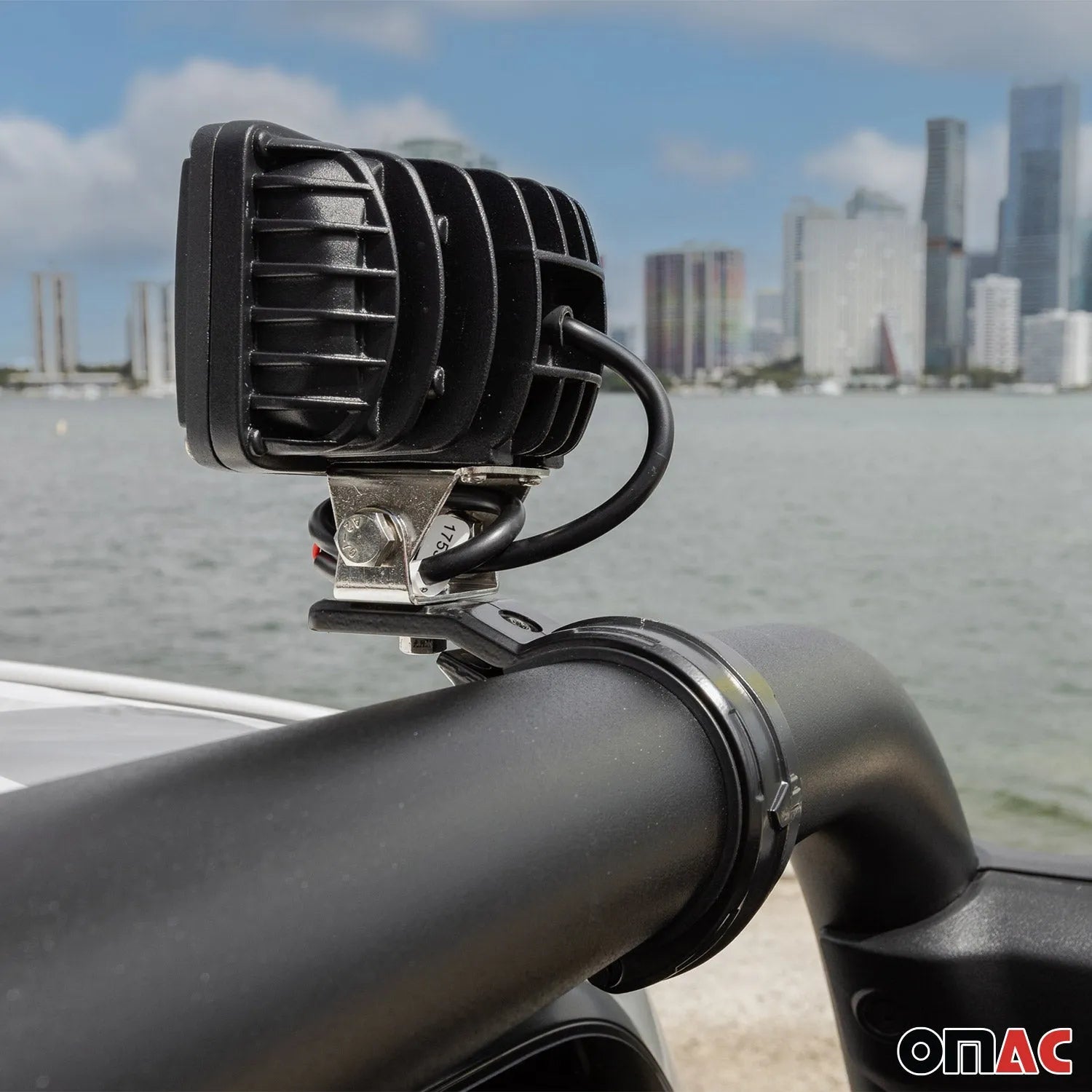 LED Light Bar Mount Brackets Roof Roll Cage Bar Clamp Off-Road 2 pcs